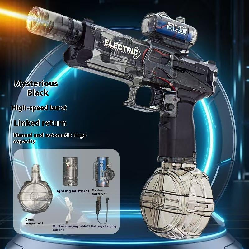 2025 New Automatic Electric Water Gun – High-Capacity Squirt Gun with Extra Long Range & Colorful Lights – Fun for Kids & Adults Summer Pool Party