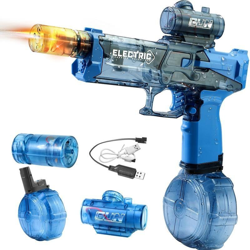2025 New Automatic Electric Water Gun – High-Capacity Squirt Gun with Extra Long Range & Colorful Lights – Fun for Kids & Adults Summer Pool Party