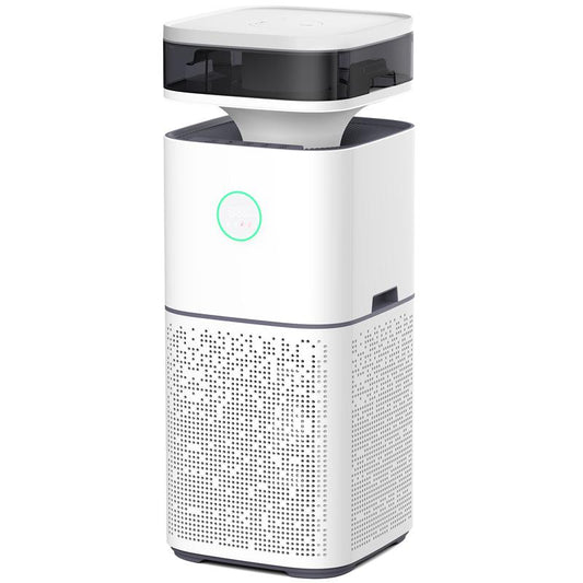 COWSAR 2 in 1 Air Purifier with Humidifier for Home Large Room or Office, with Automatic Mode, Air Quality Display, Ultrasonic Wave Atomizes Water, Cover up to 800 Ft² with 300 CFM, 360°Air Outlet, White