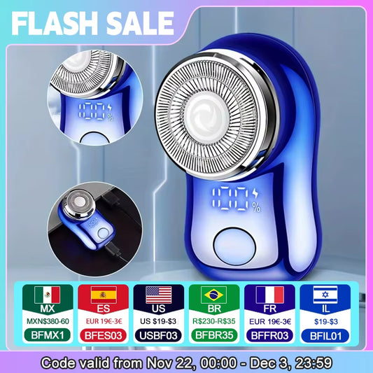Men'S Capsule Electric Shaver, Mini Shaving Portable Electric Shaver, Pocket Type Portable Outdoor Smart Shaver