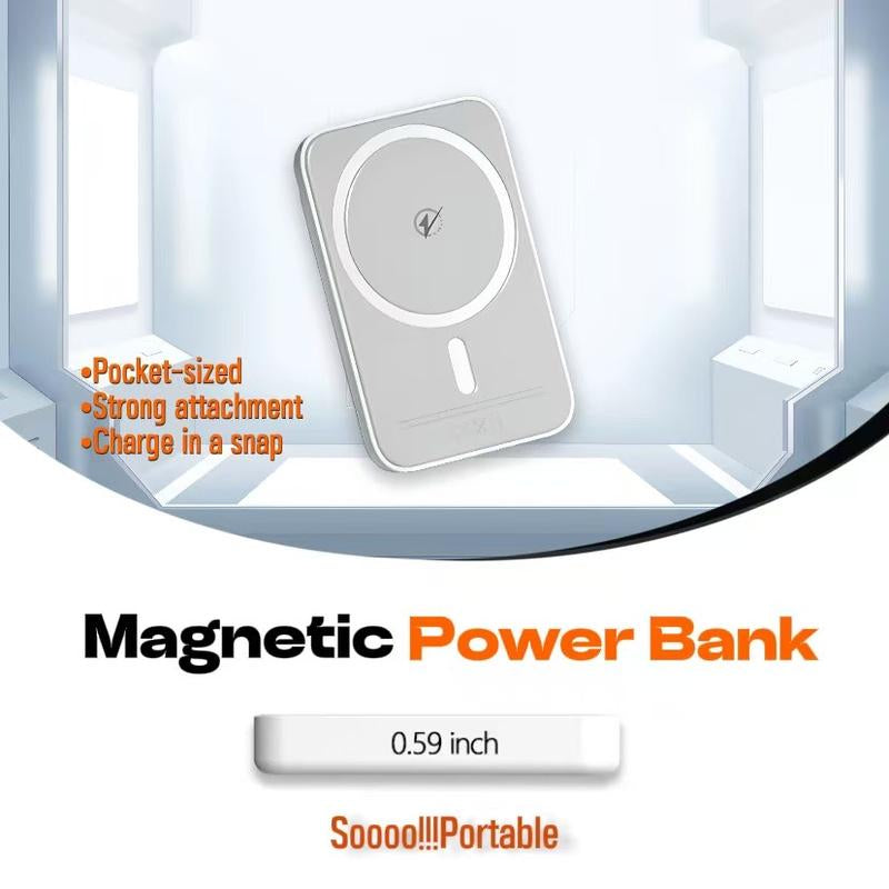 6-In-1 Charging Kit:Fast Charge,Magnetic Power Bank,Wireless Charger,Type-C to Fast Charging Cable,Adapter&Audio Support,Compact&Portable