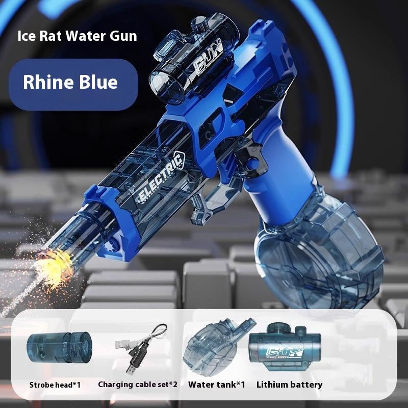 2025 New Automatic Electric Water Gun – High-Capacity Squirt Gun with Extra Long Range & Colorful Lights – Fun for Kids & Adults Summer Pool Party